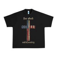 Black for god and country cross american flag faith us patriotic tank top Urban Heavy Tee - linhVisuals