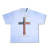 Grape Ice for god and country cross american flag faith us patriotic tank top Urban Heavy Tee - linhVisuals