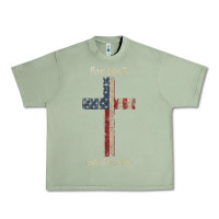 Oil Green for god and country cross american flag faith us patriotic tank top Urban Heavy Tee - linhVisuals