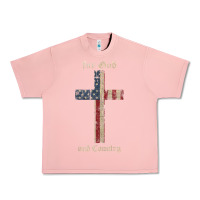 Salmon for god and country cross american flag faith us patriotic tank top Urban Heavy Tee - linhVisuals