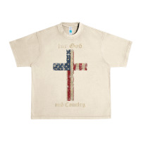 Sandshell for god and country cross american flag faith us patriotic tank top Urban Heavy Tee - linhVisuals