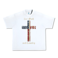 White for god and country cross american flag faith us patriotic tank top Urban Heavy Tee - linhVisuals