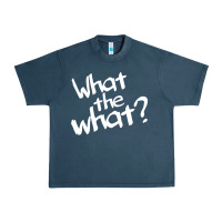 Midnight Navy what the what Urban Heavy Tee - linhVisuals