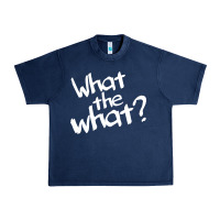 Navy what the what Urban Heavy Tee - linhVisuals