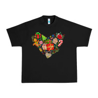 Black merry Christmas heart Urban Heavy Tee - CowhideDigitalArt