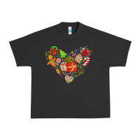Pigment Black merry Christmas heart Urban Heavy Tee - CowhideDigitalArt