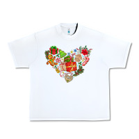 White merry Christmas heart Urban Heavy Tee - CowhideDigitalArt