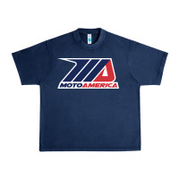 Navy moto america Urban Heavy Tee - linhVisuals
