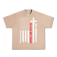 Burro in god we trust with patriotic vintage american flag t shirt Urban Heavy Tee - linhVisuals