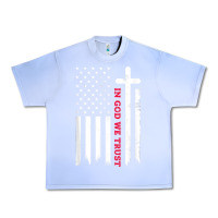 Grape Ice in god we trust with patriotic vintage american flag t shirt Urban Heavy Tee - linhVisuals