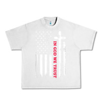 Lunar Rock in god we trust with patriotic vintage american flag t shirt Urban Heavy Tee - linhVisuals
