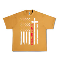 Peanut Butter in god we trust with patriotic vintage american flag t shirt Urban Heavy Tee - linhVisuals