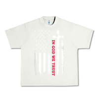 Pistachio in god we trust with patriotic vintage american flag t shirt Urban Heavy Tee - linhVisuals