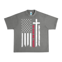Tornado in god we trust with patriotic vintage american flag t shirt Urban Heavy Tee - linhVisuals