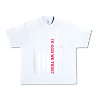 White in god we trust with patriotic vintage american flag t shirt Urban Heavy Tee - linhVisuals