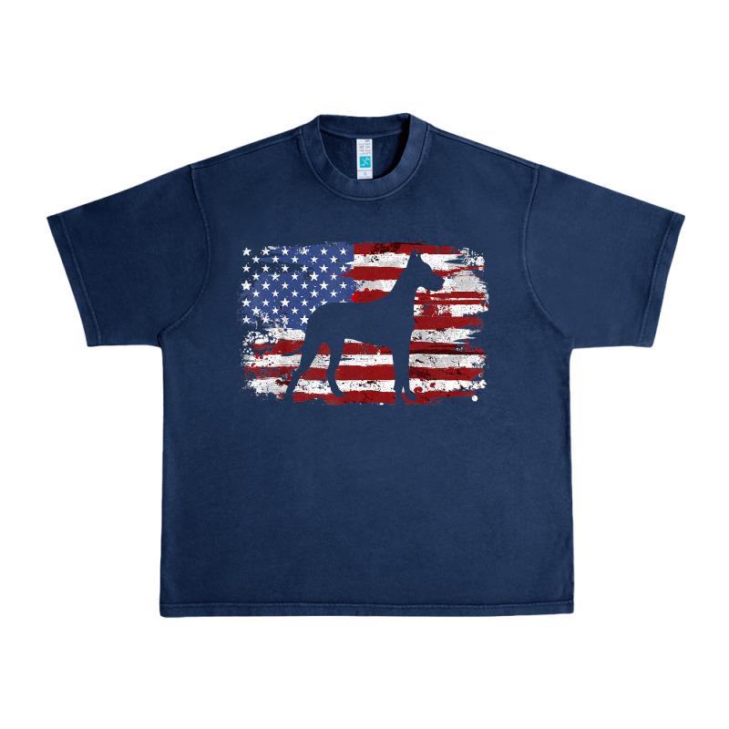 Great Dane Vintage American Flag T Shirt Urban Heavy Tee by linhVisuals | Teevron