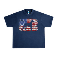 Navy great dane vintage american flag t shirt Urban Heavy Tee - linhVisuals