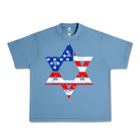 Pebble Blue hanukah american flag star of david   jewish chanukah t shirt Urban Heavy Tee - linhVisuals