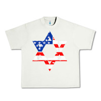 Pistachio hanukah american flag star of david   jewish chanukah t shirt Urban Heavy Tee - linhVisuals