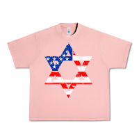 Salmon hanukah american flag star of david   jewish chanukah t shirt Urban Heavy Tee - linhVisuals