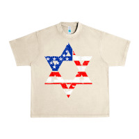 Sandshell hanukah american flag star of david   jewish chanukah t shirt Urban Heavy Tee - linhVisuals