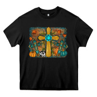 Black fall cross Heavy Core Tee - RanaPortraitStore