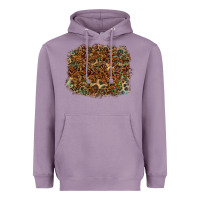 Lavender leopard leather turquoise background Heavyweight Hoodie - RanaPortraitStore