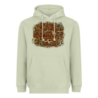 Matcha leopard leather turquoise background Heavyweight Hoodie - RanaPortraitStore