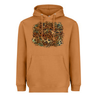 Meerkat leopard leather turquoise background Heavyweight Hoodie - RanaPortraitStore