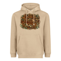 Mushroom leopard leather turquoise background Heavyweight Hoodie - RanaPortraitStore
