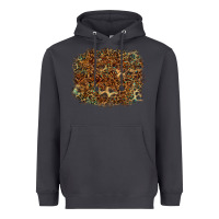 Smoke leopard leather turquoise background Heavyweight Hoodie - RanaPortraitStore