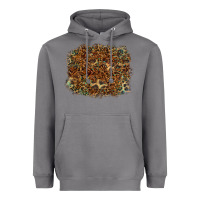 Storm leopard leather turquoise background Heavyweight Hoodie - RanaPortraitStore