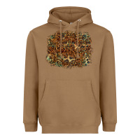 Toasted Coconut leopard leather turquoise background Heavyweight Hoodie - RanaPortraitStore