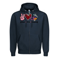 Navy peace love nursing Zipper Hoodie - Jasminsmagicworld