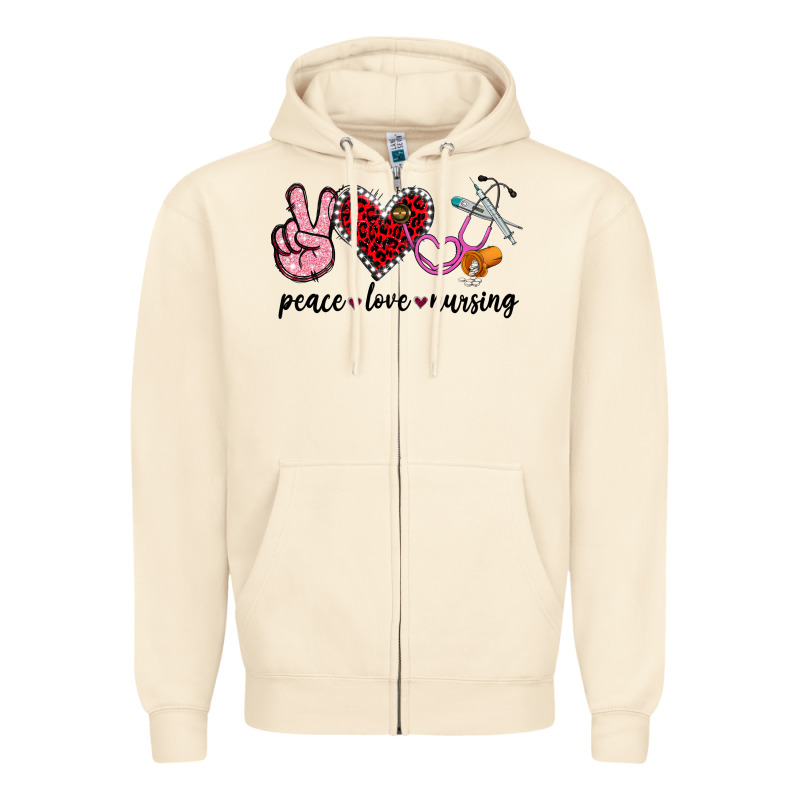 Peace Love Nursing Zipper Hoodie by Jasminsmagicworld | Teevron