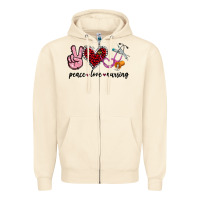 Sandshell peace love nursing Zipper Hoodie - Jasminsmagicworld
