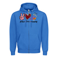 True Royal peace love nursing Zipper Hoodie - Jasminsmagicworld