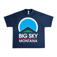 Navy big sky montana Urban Heavy Tee - linhVisuals