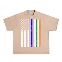 Burro irish american flag thin blue line police st. patrick's day long sleev Urban Heavy Tee - linhVisuals