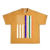 Peanut Butter irish american flag thin blue line police st. patrick's day long sleev Urban Heavy Tee - linhVisuals
