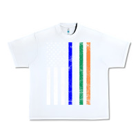 White irish american flag thin blue line police st. patrick's day long sleev Urban Heavy Tee - linhVisuals