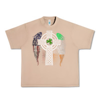 Burro irish american usa flag celtic cross st patrick's day premium t shirt Urban Heavy Tee - linhVisuals
