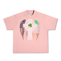Salmon irish american usa flag celtic cross st patrick's day premium t shirt Urban Heavy Tee - linhVisuals
