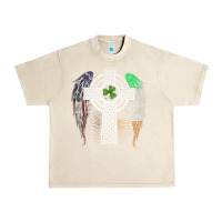 Sandshell irish american usa flag celtic cross st patrick's day premium t shirt Urban Heavy Tee - linhVisuals