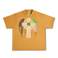 Peanut Butter irish american usa flag celtic cross st patrick's day premium t shirt Urban Heavy Tee - linhVisuals
