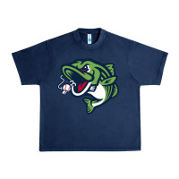 Navy gwinnett stripers Urban Heavy Tee - linhVisuals