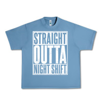 Pebble Blue straight outta night shift Urban Heavy Tee - linhVisuals