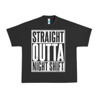Pigment Black straight outta night shift Urban Heavy Tee - linhVisuals