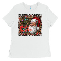 White merry Christmas Ladies Tee - CowhideDigitalArt