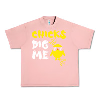 Salmon chicks dig me Urban Heavy Tee - linhVisuals